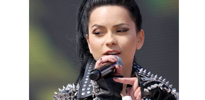 Inna performing in the Netherlands. 