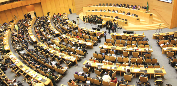A general view shows the closing ceremony on Friday of the 22nd Ordinary Session of the African Union summit in Addis Ababa.
