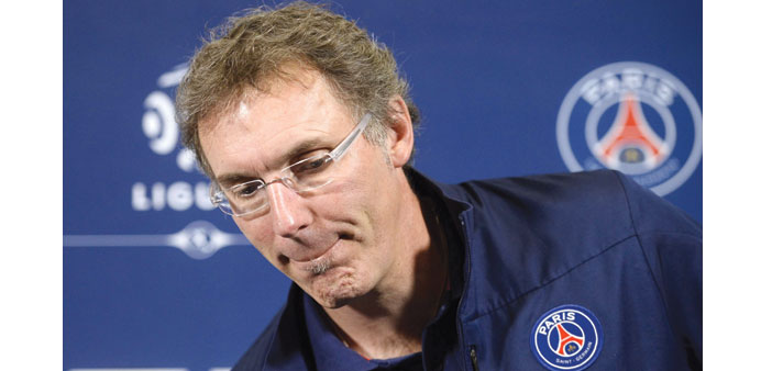 Paris Saint-Germainu2019s coach Laurent Blanc