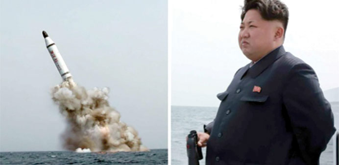 North Koreau2019s leader watches the launch.