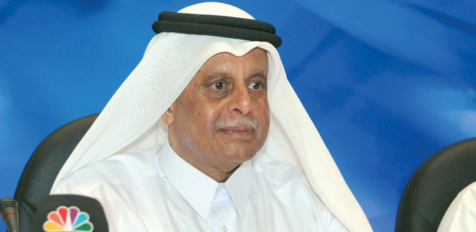 HE Abdullah bin Hamad al-Attiyah at the Woqodu2019s annual general assembly meeting.