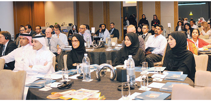 HE Dr Hessa Sultan al-Jaber, Fawzia al-Khater and Reem al-Mansoori at the event.
