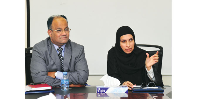 Dr Mustafawi and Dr Abdulrahman at the press conference.