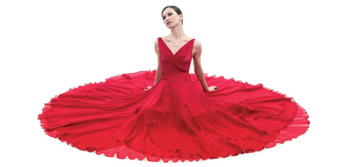 A dress designed by Gaskins.