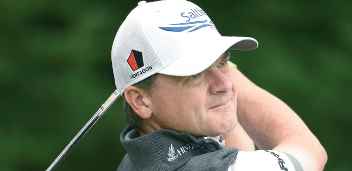 Paul Lawrie in action at the 2013 US Open Championship at Merion Golf Club in Ardmore, Pennsylvania, on Friday. (EPA)