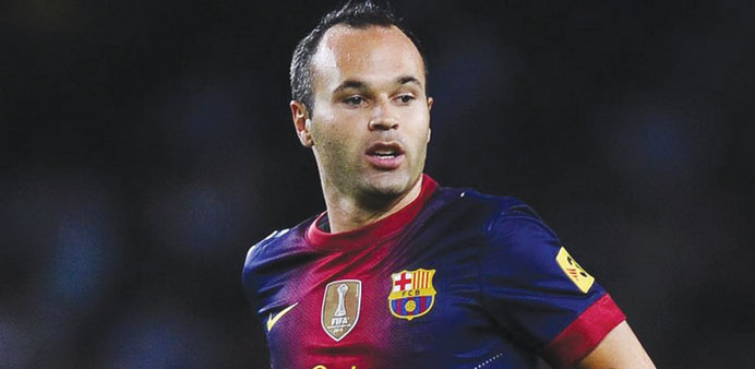 Barcelona midfielder Andres Iniesta