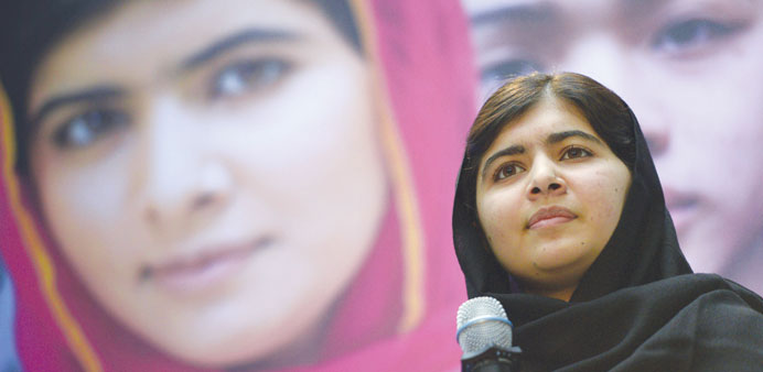 The legend lives: Malala Yousafzai speaking during a World Bank meeting in Washington where she called upon the world to prioritise education over and