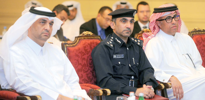 Brigadier al-Sayed flanked by QFSPR officials at the meeting yesterday.