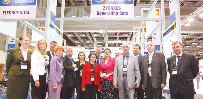 Romanian manufacturers at their pavilion at the Power GEN exhibition concluded at the Qatar National Convention Center yesterday: Picture: Jayaram