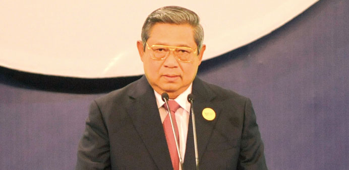 Yudhoyono: taking charge.