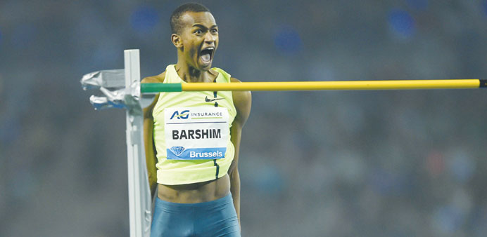 Qataru2019s Mutaz Essa Barshim produced 2.43m in Brussels last September to clinch the Diamond league title.