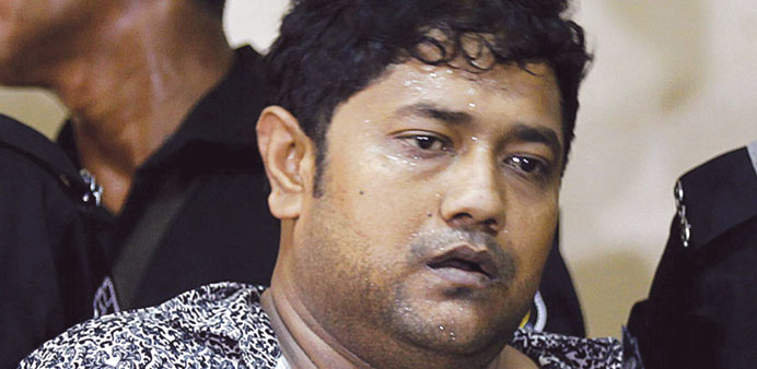 Property tycoon Sohel Rana is presented at a press conference 