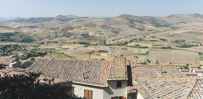 A panoramic view of the village of Gangi in Sicily, 120km from Palermo.