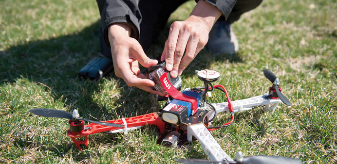 * The University of Missouriu2019s journalism programme uses these quad-copter drones to teach its students.