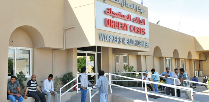 Workers seeking treatment at the clinic in the Industrial Area.
