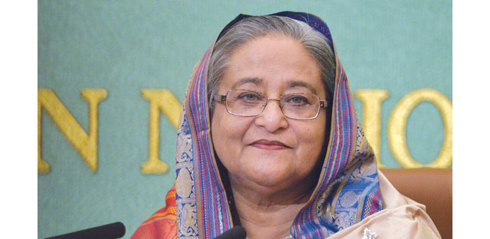 Sheikh Hasina ... set for a six-day China visit.
