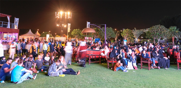 Visitors watch the shows at QIFF 2015.
