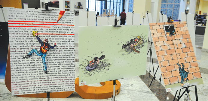 Some of the cartoons from the competition.