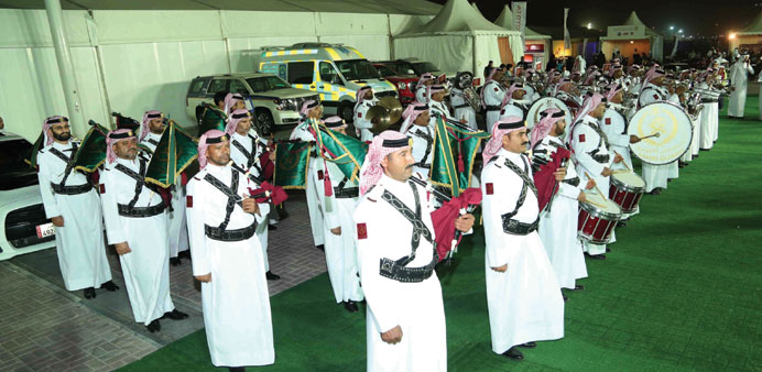 Qatari artistes at a traditional show. 