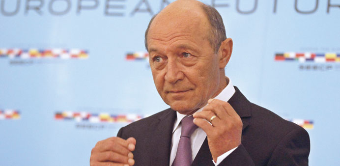 Basescu:  made it clear he will not resign.