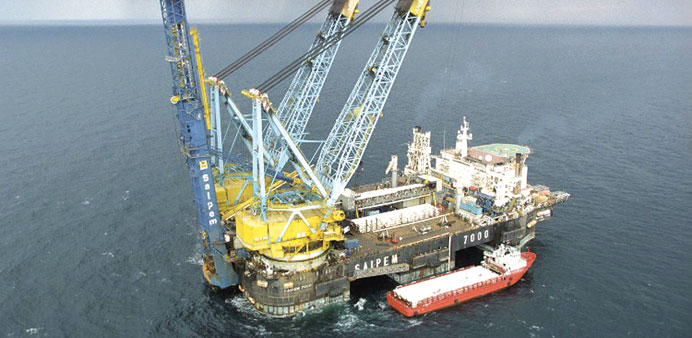 Saipem 7000 pipe-laying vessel places Blue Stream gas pipeline in the Black Sea off Russia (file photo).   