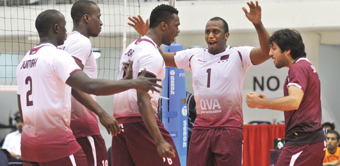Action from yesterday's GCC Volleyball Championship match between Qatar and Kuwait. Qatar won 3-0. (Pics: Othman Iraqi)